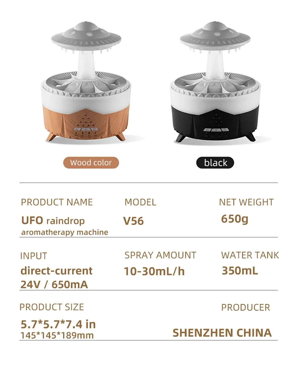 Humidifier Ultrasonic Aromatherapy UFO