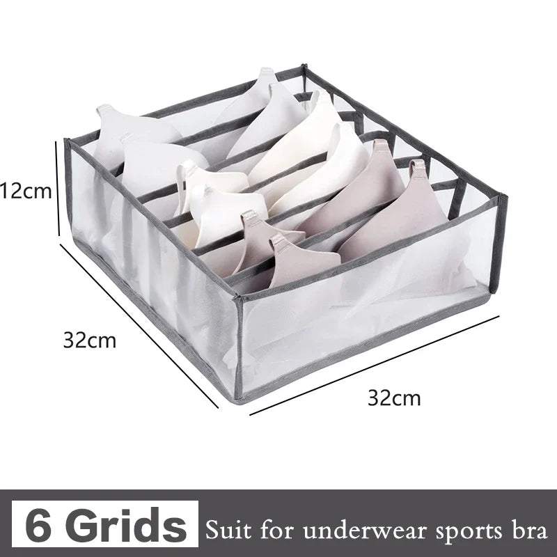 Sports Bra Underwear Organizer Storage Box Panties Socks Storage Boxes Wardrobe Clothes Organizer Cabinet Drawers Separator Box