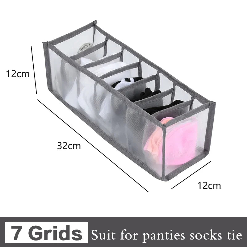 Sports Bra Underwear Organizer Storage Box Panties Socks Storage Boxes Wardrobe Clothes Organizer Cabinet Drawers Separator Box