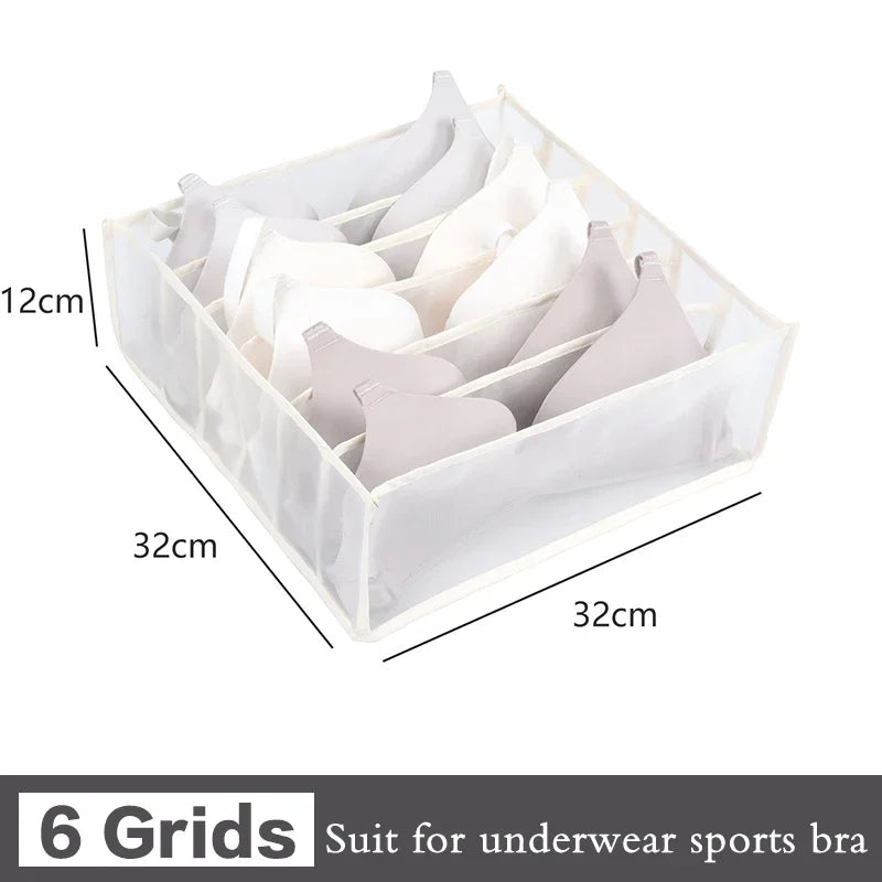 Sports Bra Underwear Organizer Storage Box Panties Socks Storage Boxes Wardrobe Clothes Organizer Cabinet Drawers Separator Box