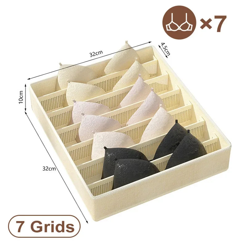 Sports Bra Underwear Organizer Storage Box Panties Socks Storage Boxes Wardrobe Clothes Organizer Cabinet Drawers Separator Box