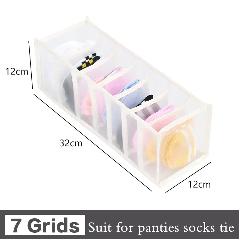 Sports Bra Underwear Organizer Storage Box Panties Socks Storage Boxes Wardrobe Clothes Organizer Cabinet Drawers Separator Box