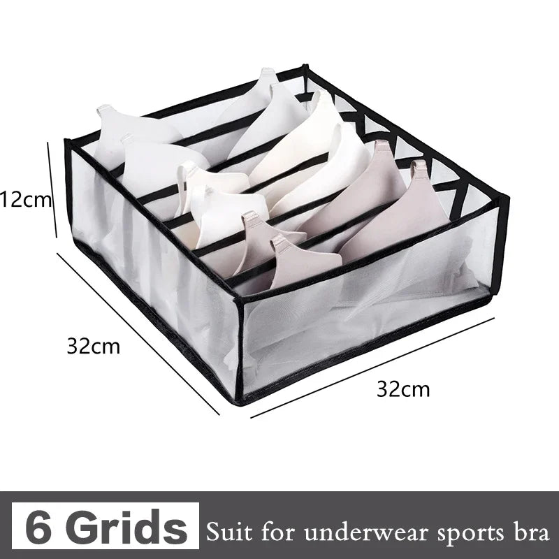 Sports Bra Underwear Organizer Storage Box Panties Socks Storage Boxes Wardrobe Clothes Organizer Cabinet Drawers Separator Box