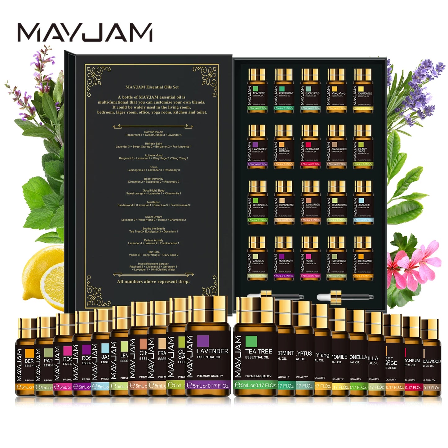 MAYJAM 20 Bottles Essential Oils