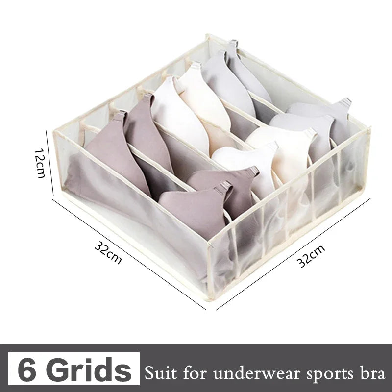 Sports Bra Underwear Organizer Storage Box Panties Socks Storage Boxes Wardrobe Clothes Organizer Cabinet Drawers Separator Box